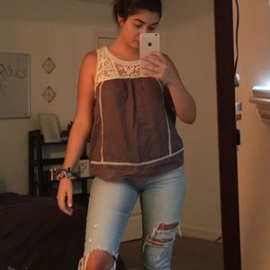 Crochet lace tank top